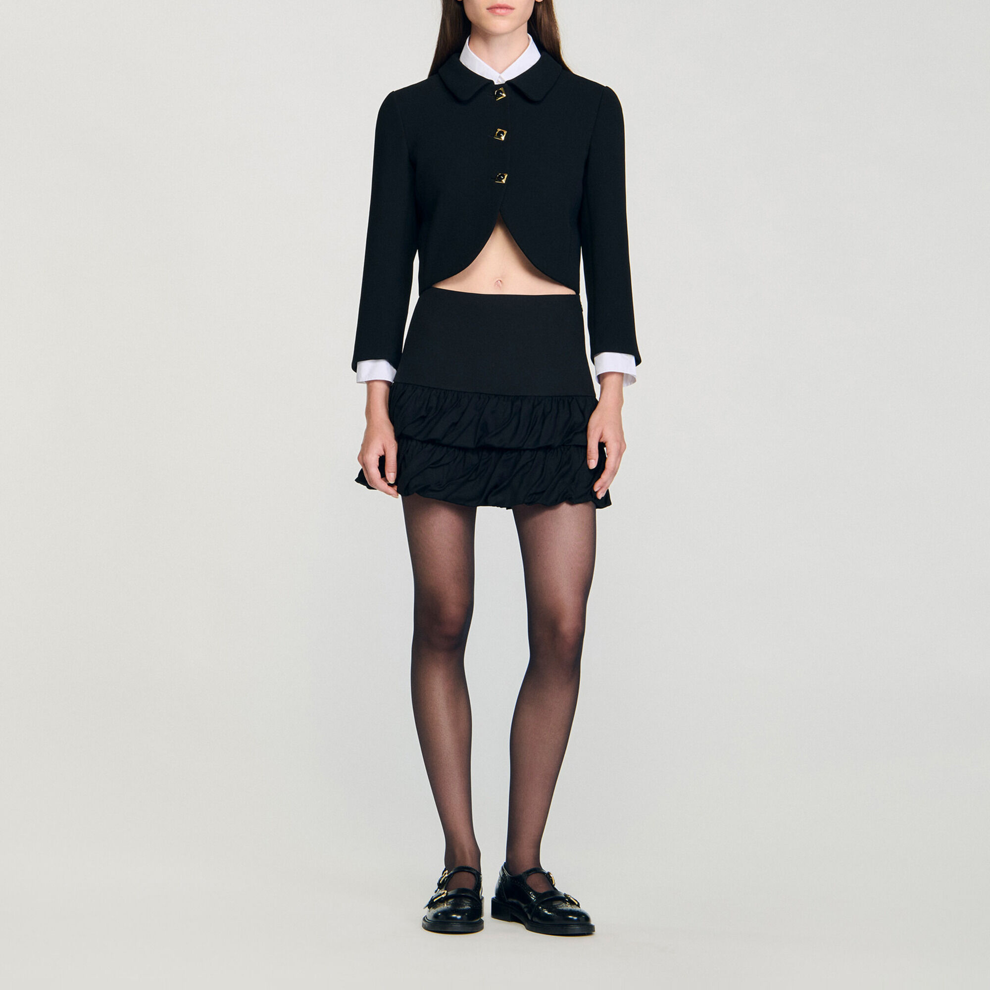 Cropped jacket with jewel buttons - Women | Sandro