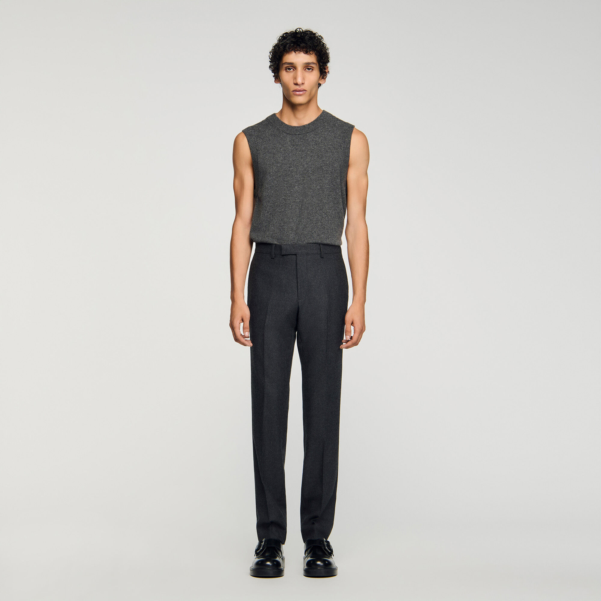 Wool suit trousers