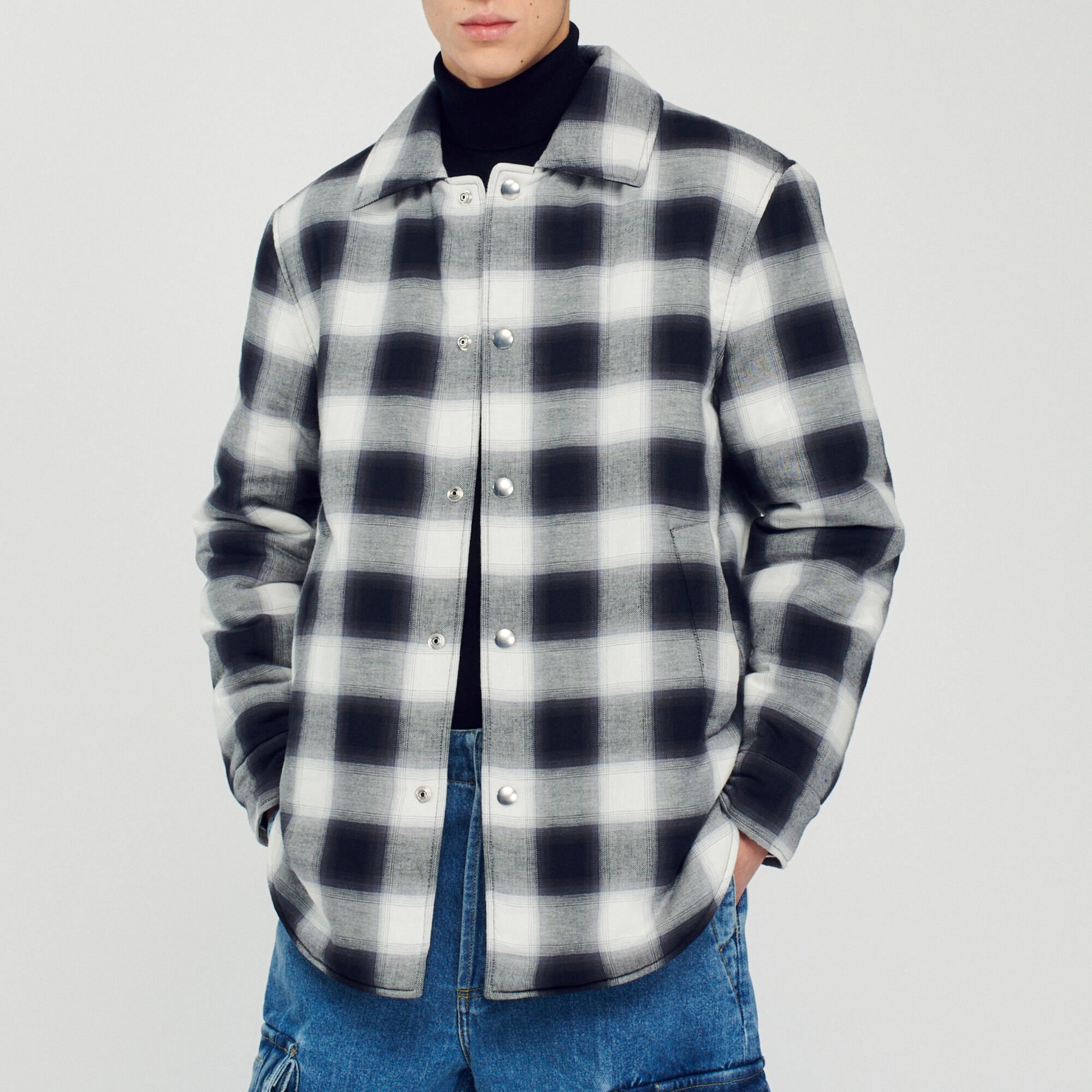 Quilted checked jacket