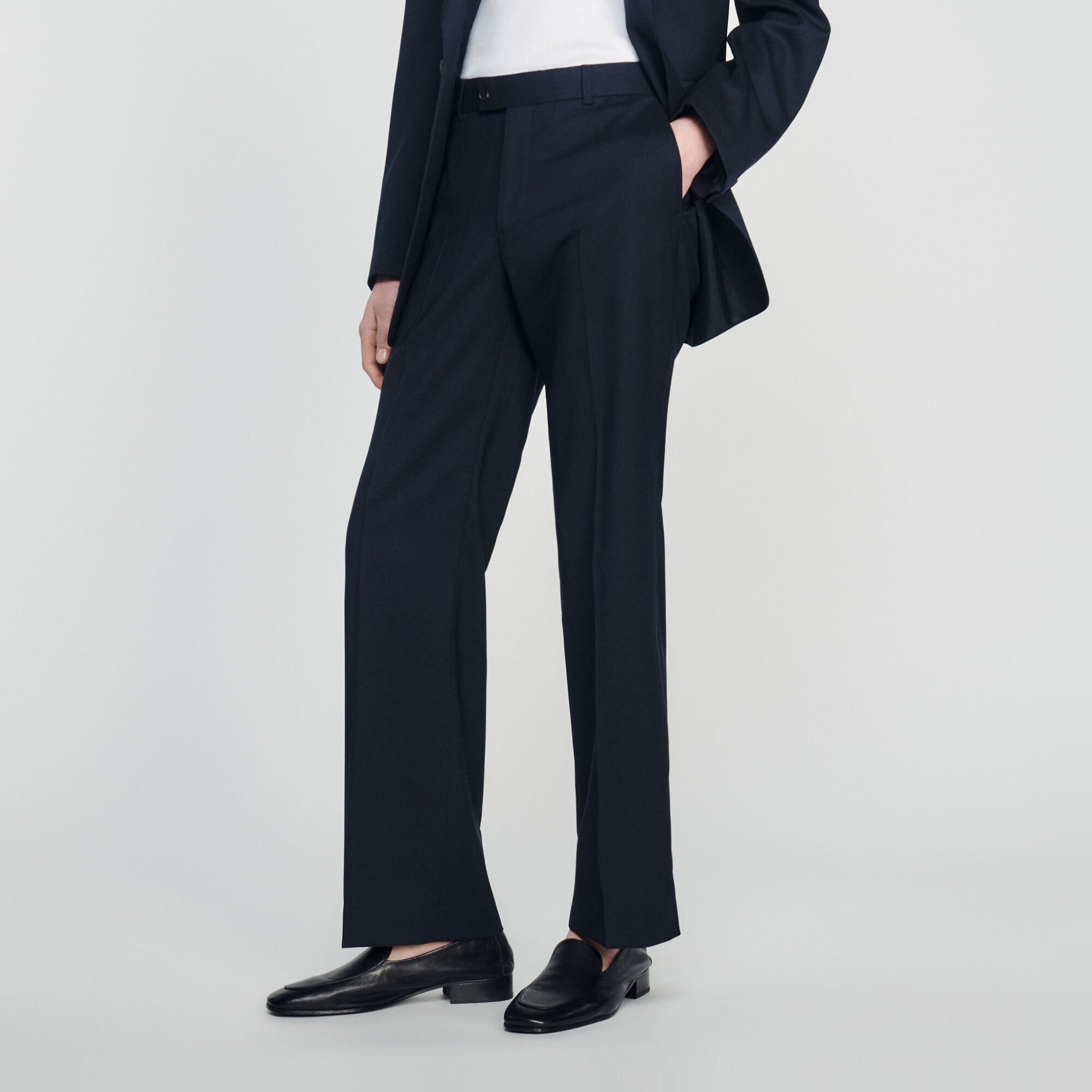 Wool suit trousers