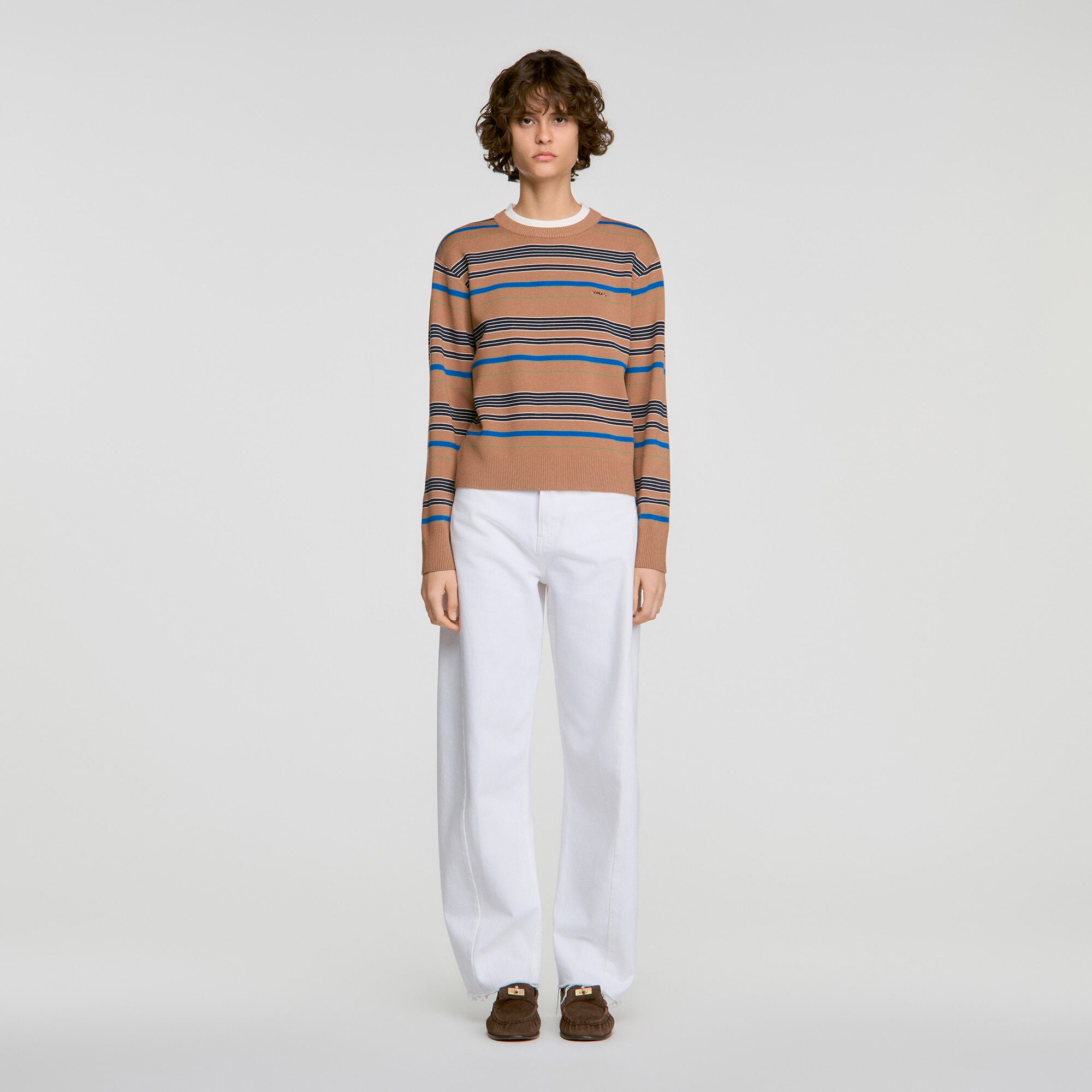 Layered effect striped jumper - Women | Sandro
