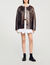 Long distressed leather jacket - Women | Sandro