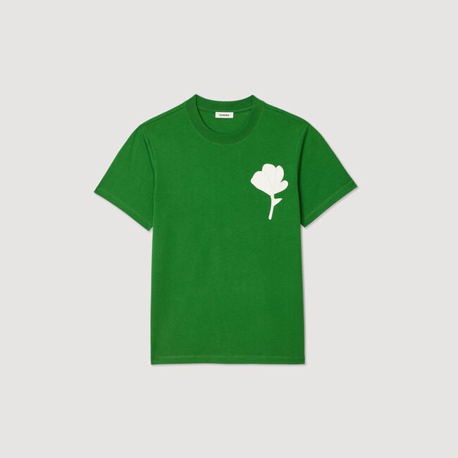 T-shirt with flower patch
