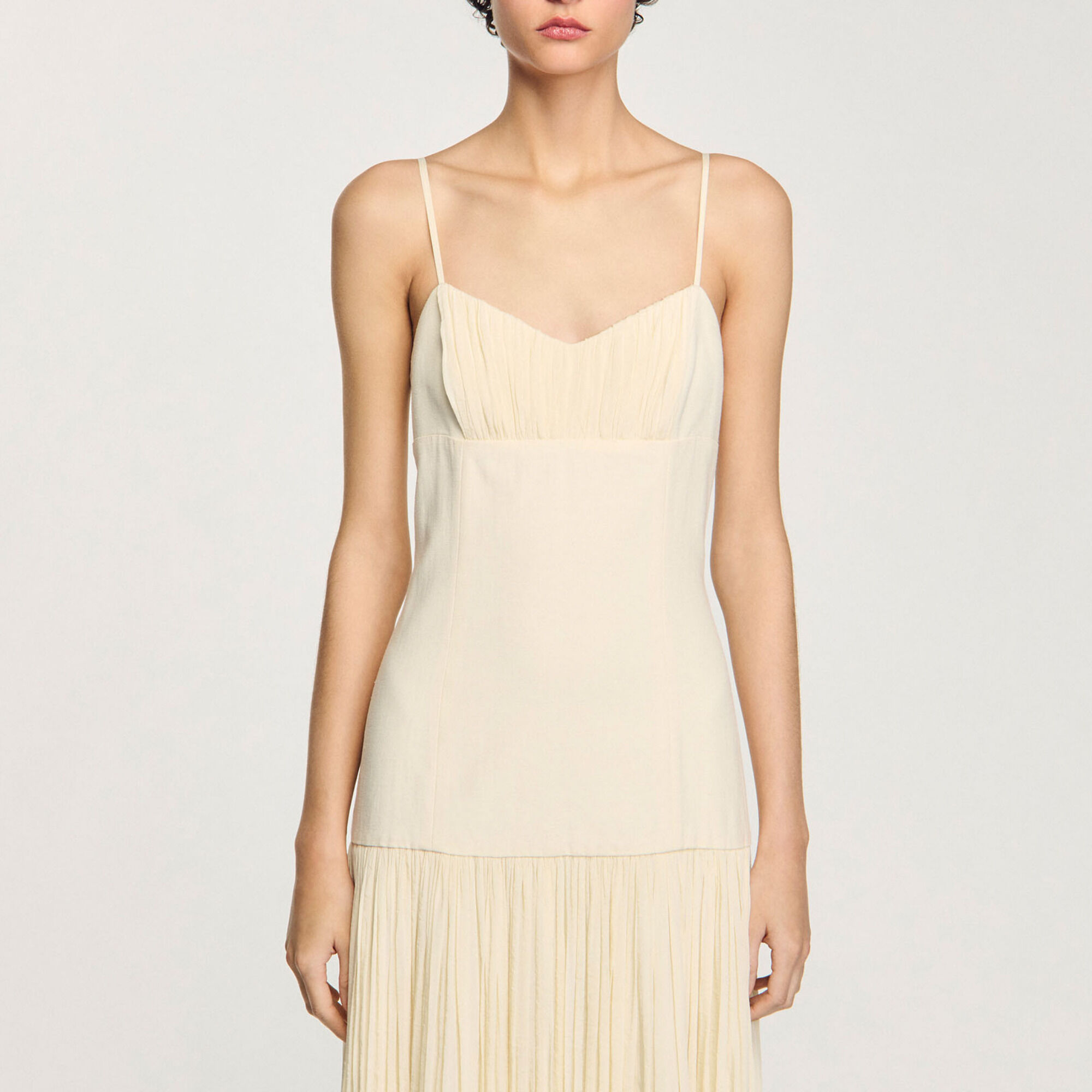 Pleated maxi dress