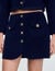 Double-faced short wool skirt