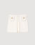 Short box-pleated skirt