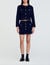 Double-faced short wool skirt