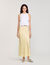 Long satin-effect skirt