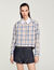 Rhinestone check shirt