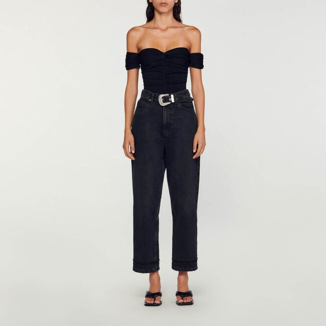 Open-shoulder bodysuit