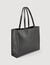 Large tote in monogram-embossed leather