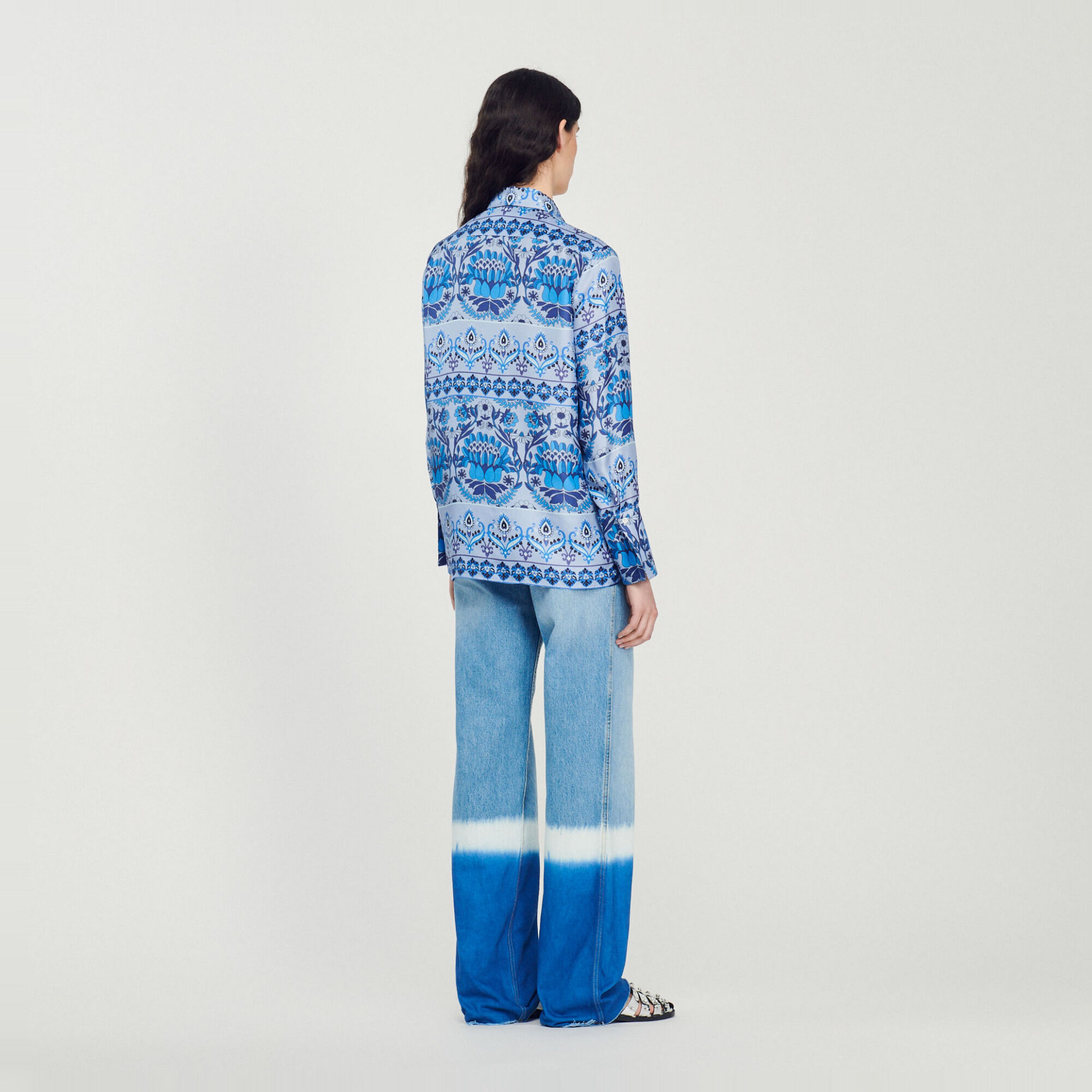 Printed silk shirt