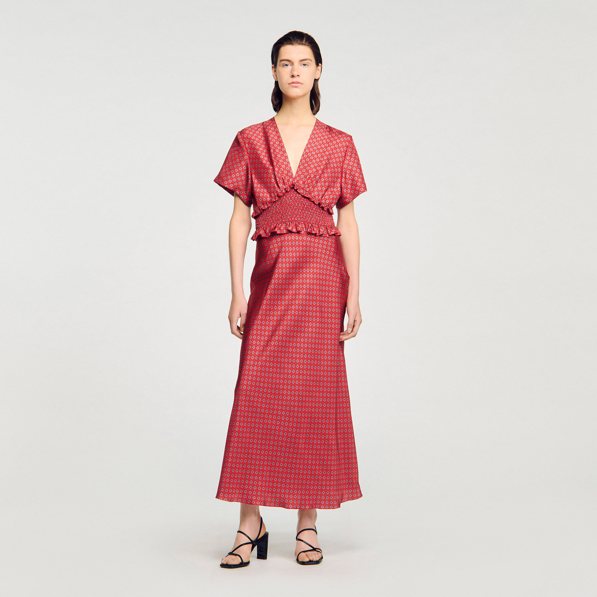 Scarf print maxi dress
