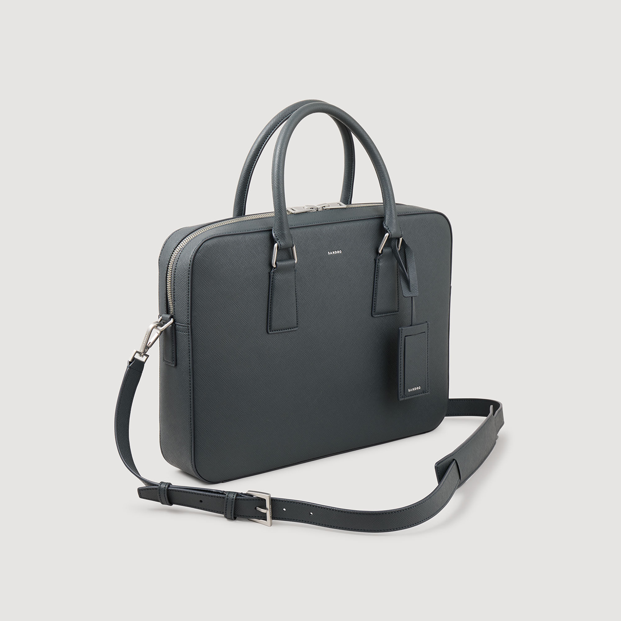 Reconstituted leather briefcase