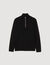 Wool jumper with zip collar