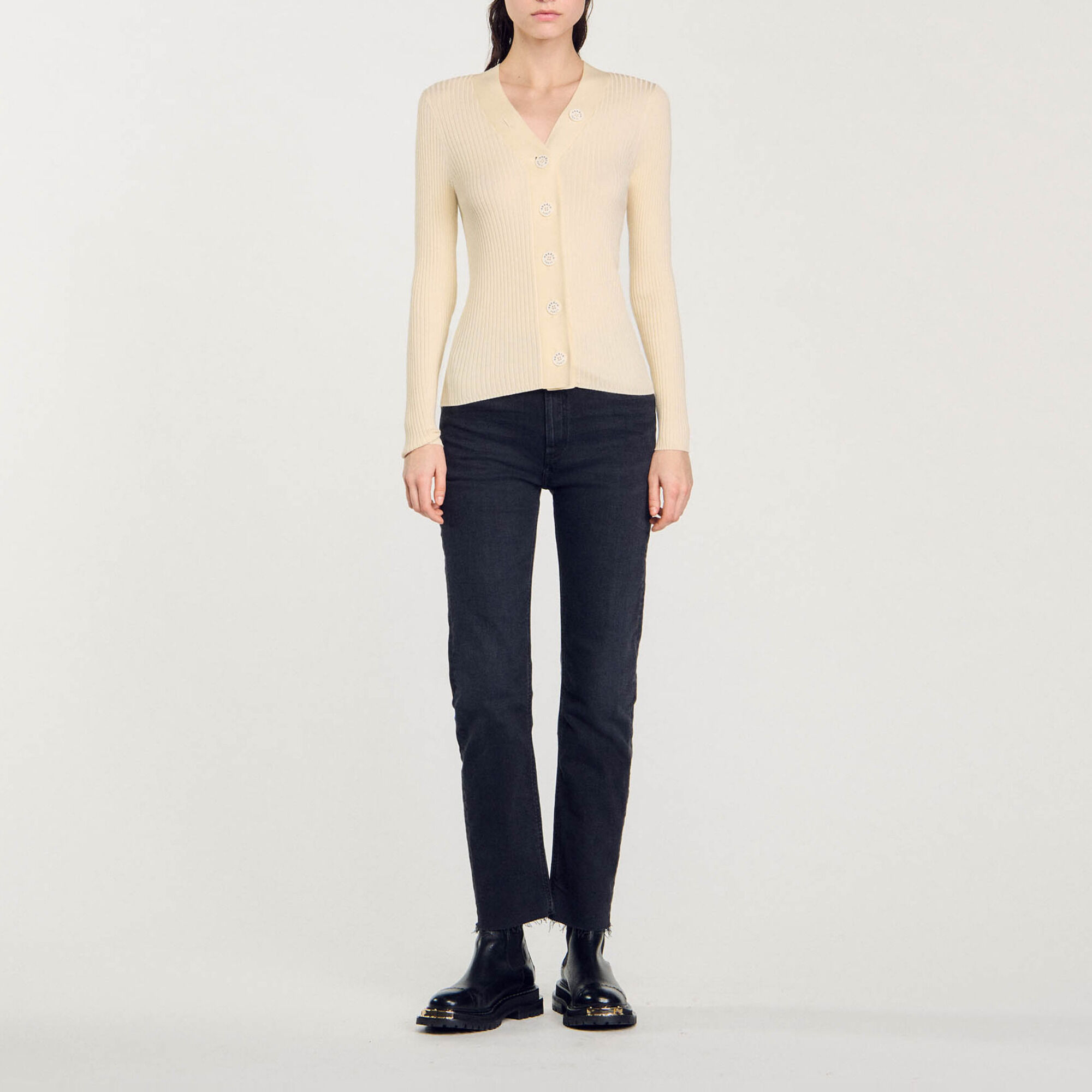 Cardigan in certified viscose - Women | Sandro