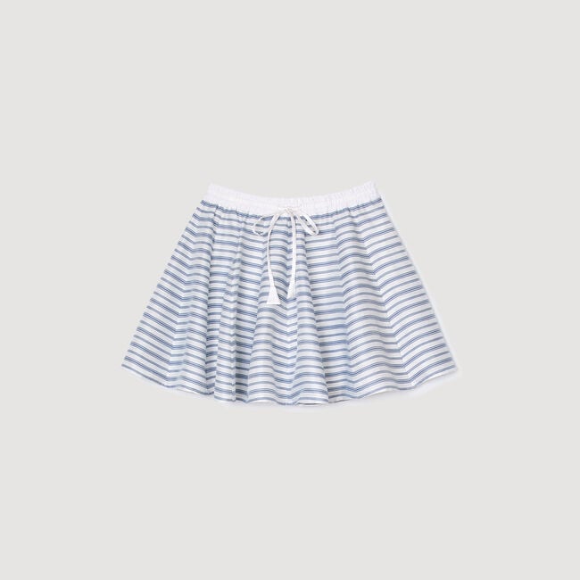 Spiral print skater skirt