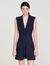 Short pleated suit dress