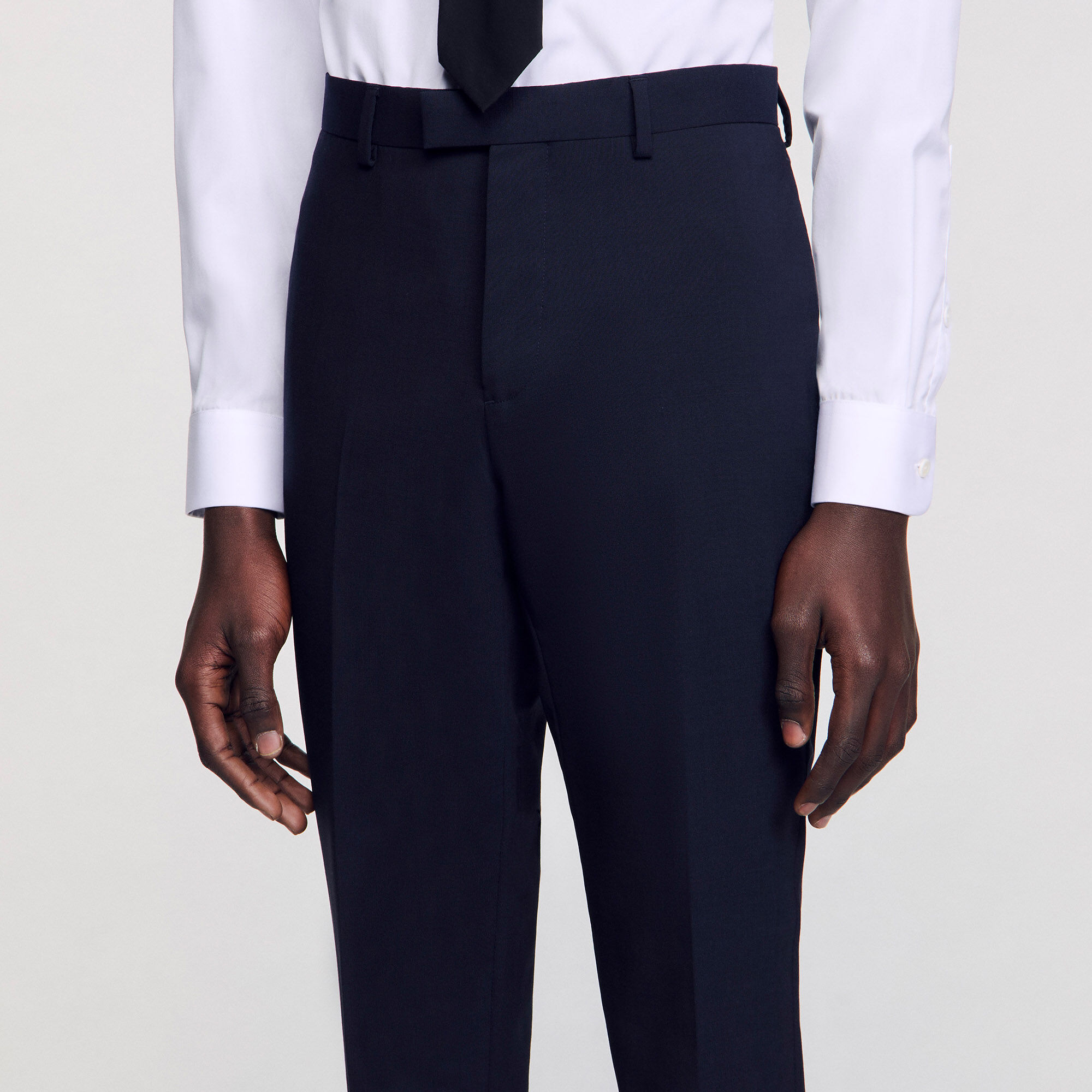 Classic wool suit trousers