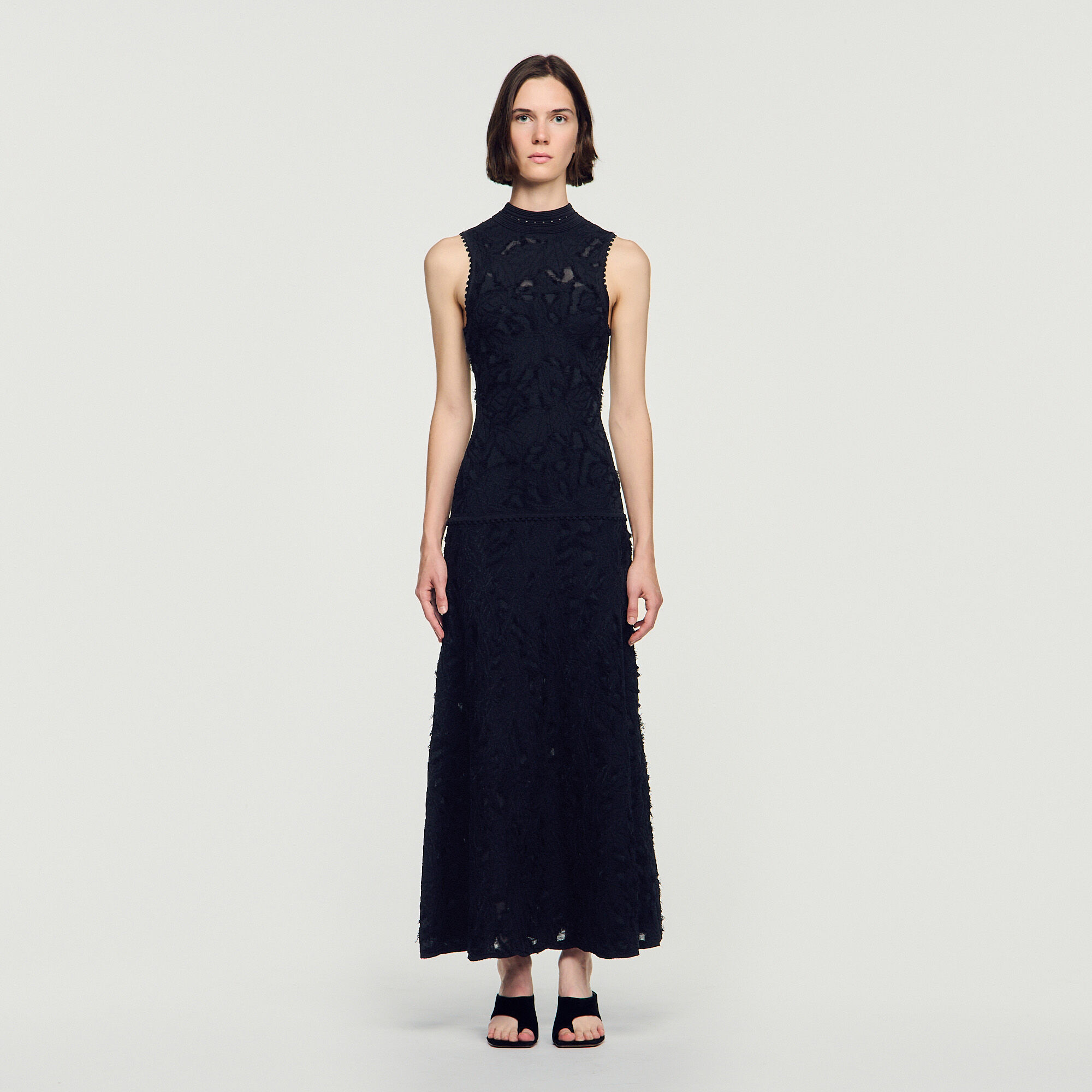 Floral motif knit maxi dress - Women | Sandro