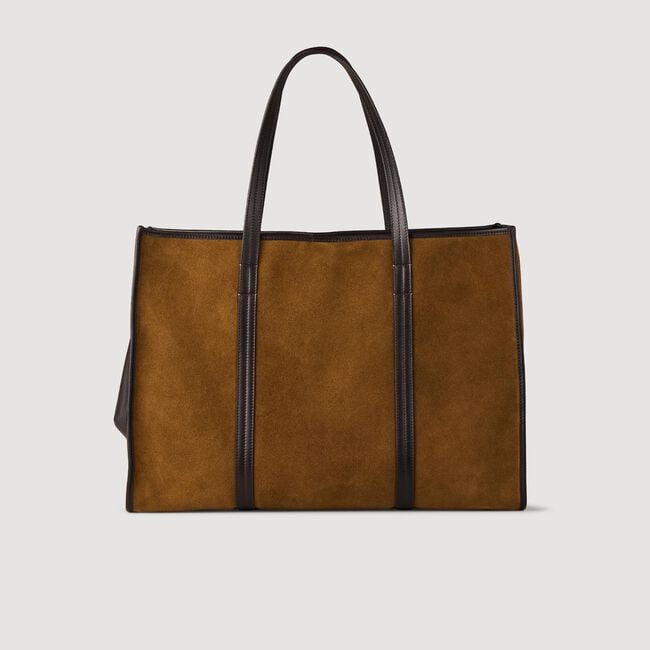 Suede tote bag