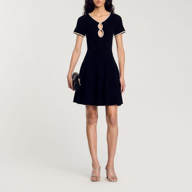 Rhinestone velvet dress