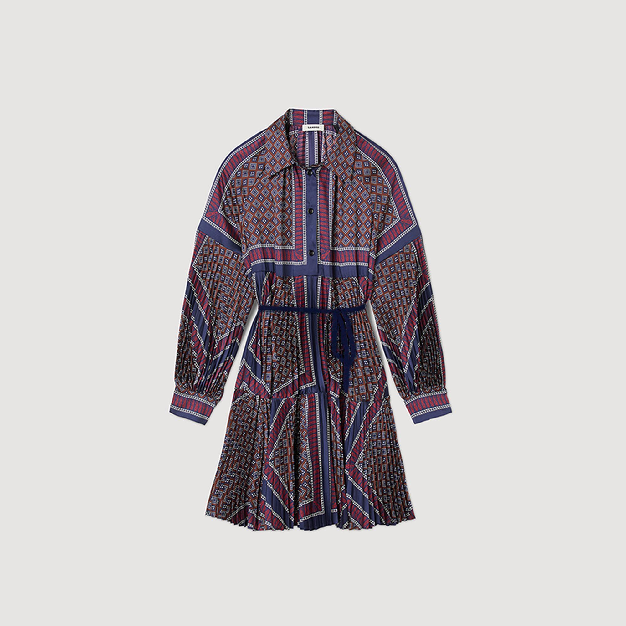 Pleated shirt dress