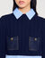 Cropped wool and cashmere jumper