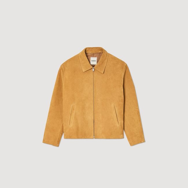 Split leather jacket