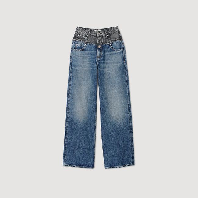 Double waistband jeans