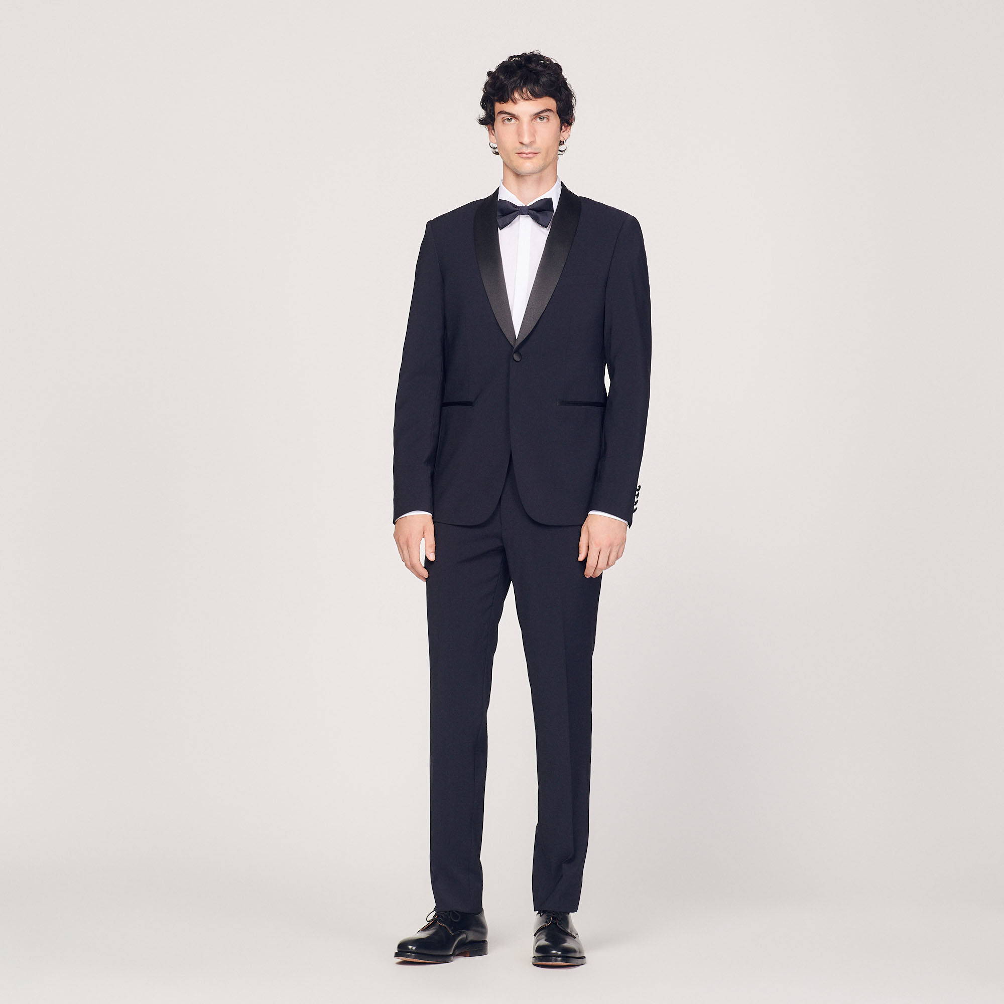 Tuxedo jacket with satin blue for Men Sandro Paris