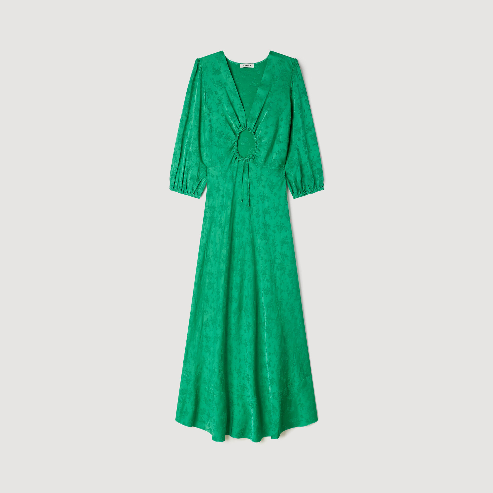 Floral jacquard maxi dress