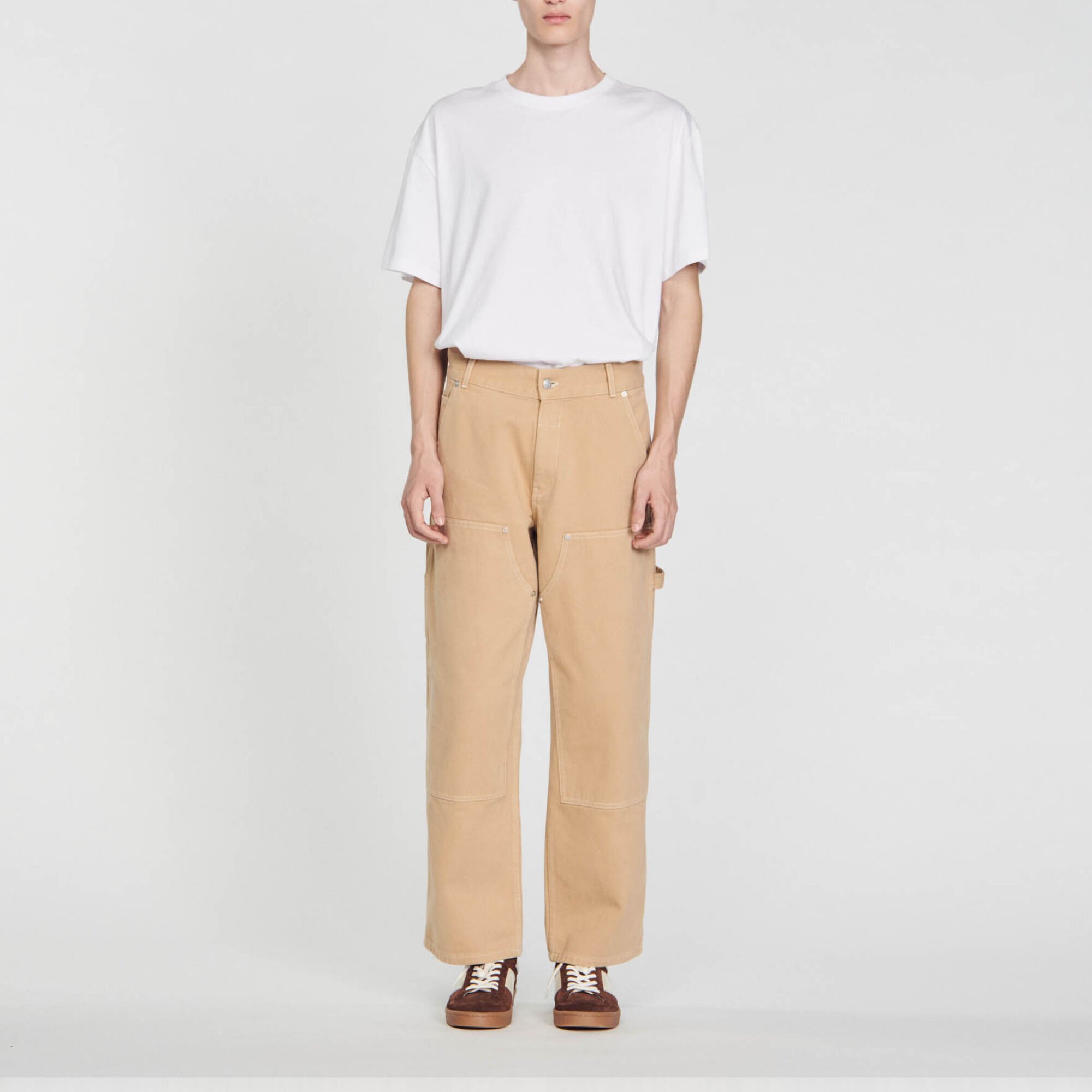 Cotton canvas carpenter trousers