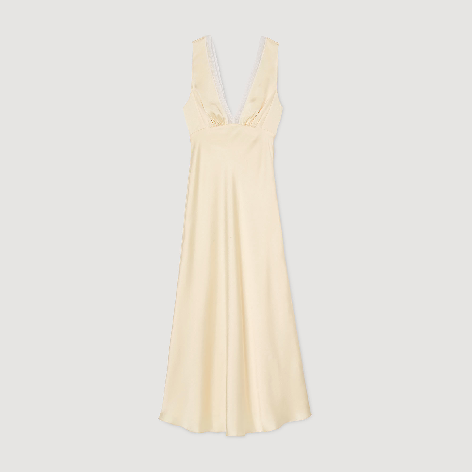 Satin-effect maxi dress