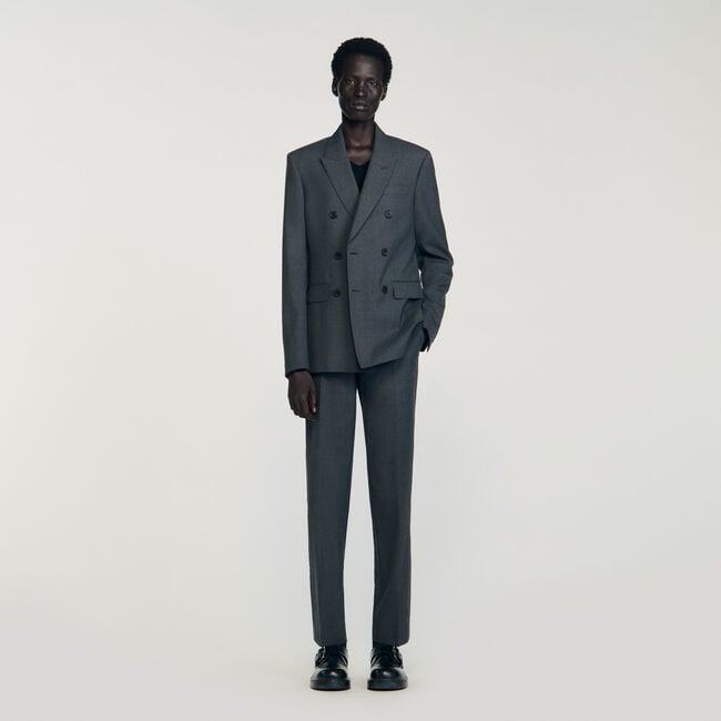 Double-breasted suit jacket