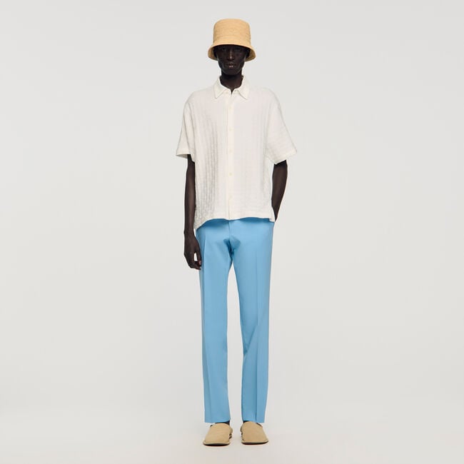 Square Cross cotton jacquard shirt