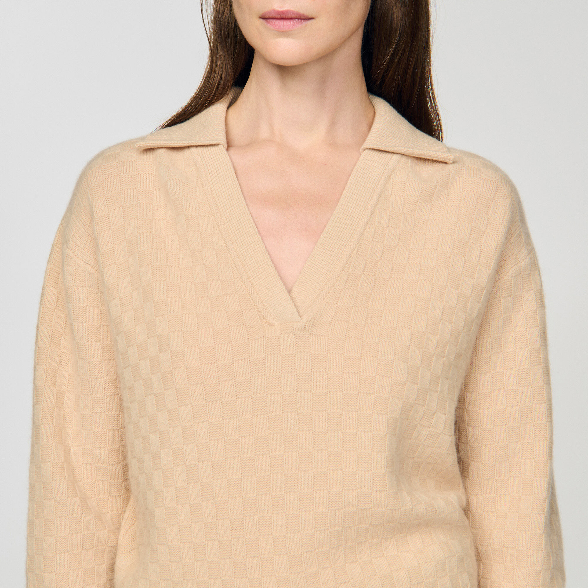 Polo-neck jumper