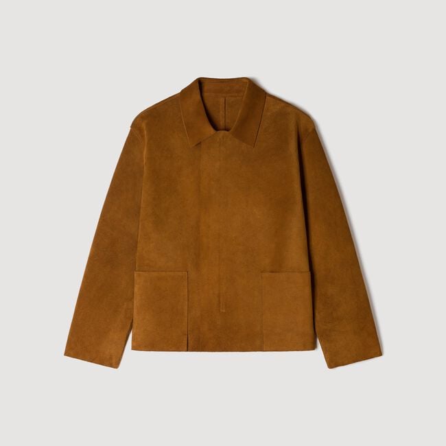 Split leather jacket