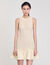 Short knit dress with ruffle