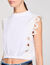 Cropped T-shirt with lace detail