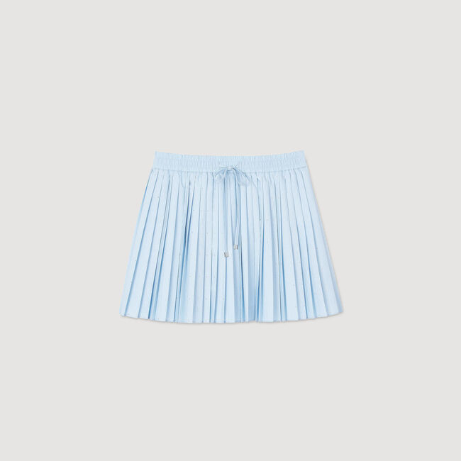 Short pleated rhinestone skirt