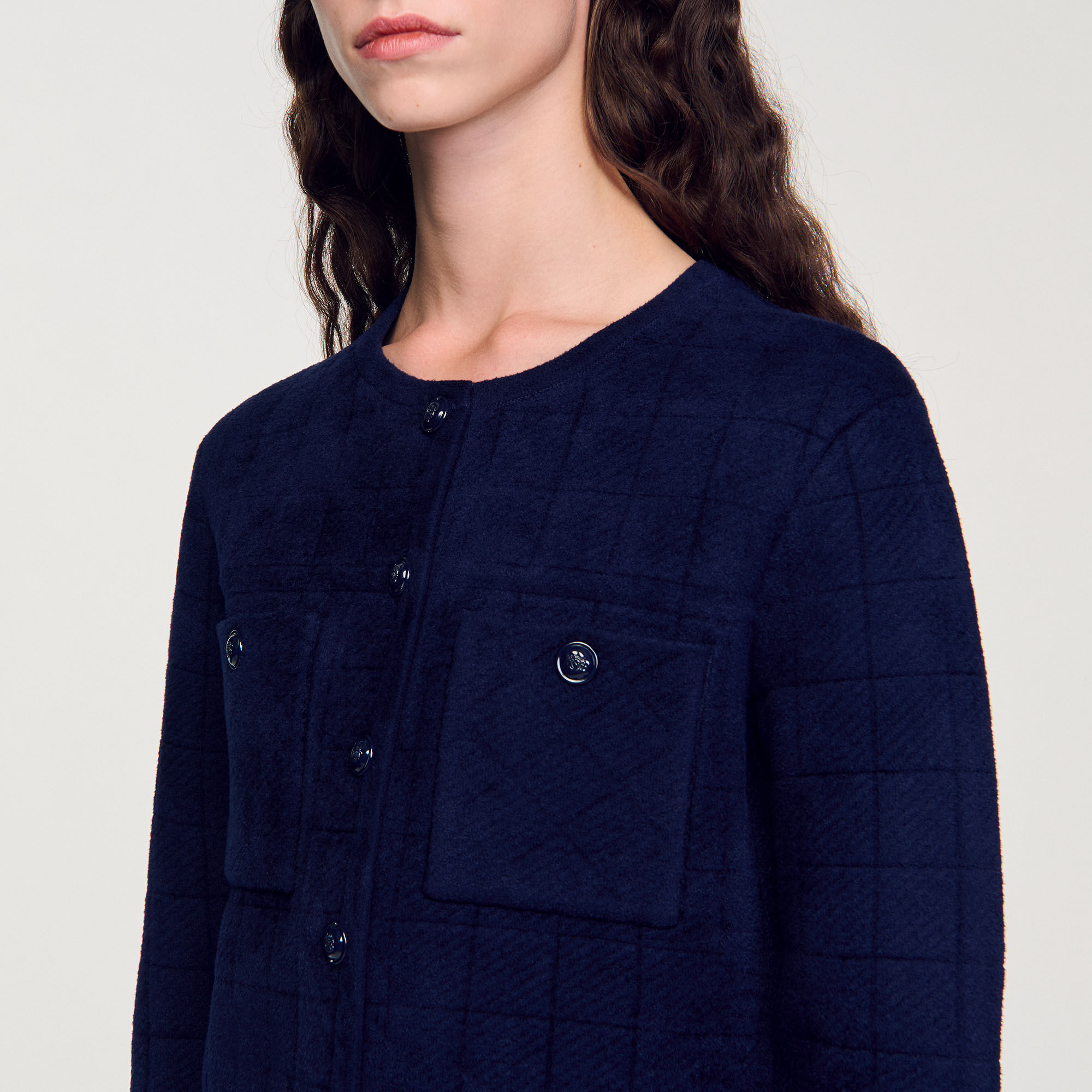 Short knit jacket