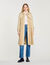 Pleated trench coat with belt