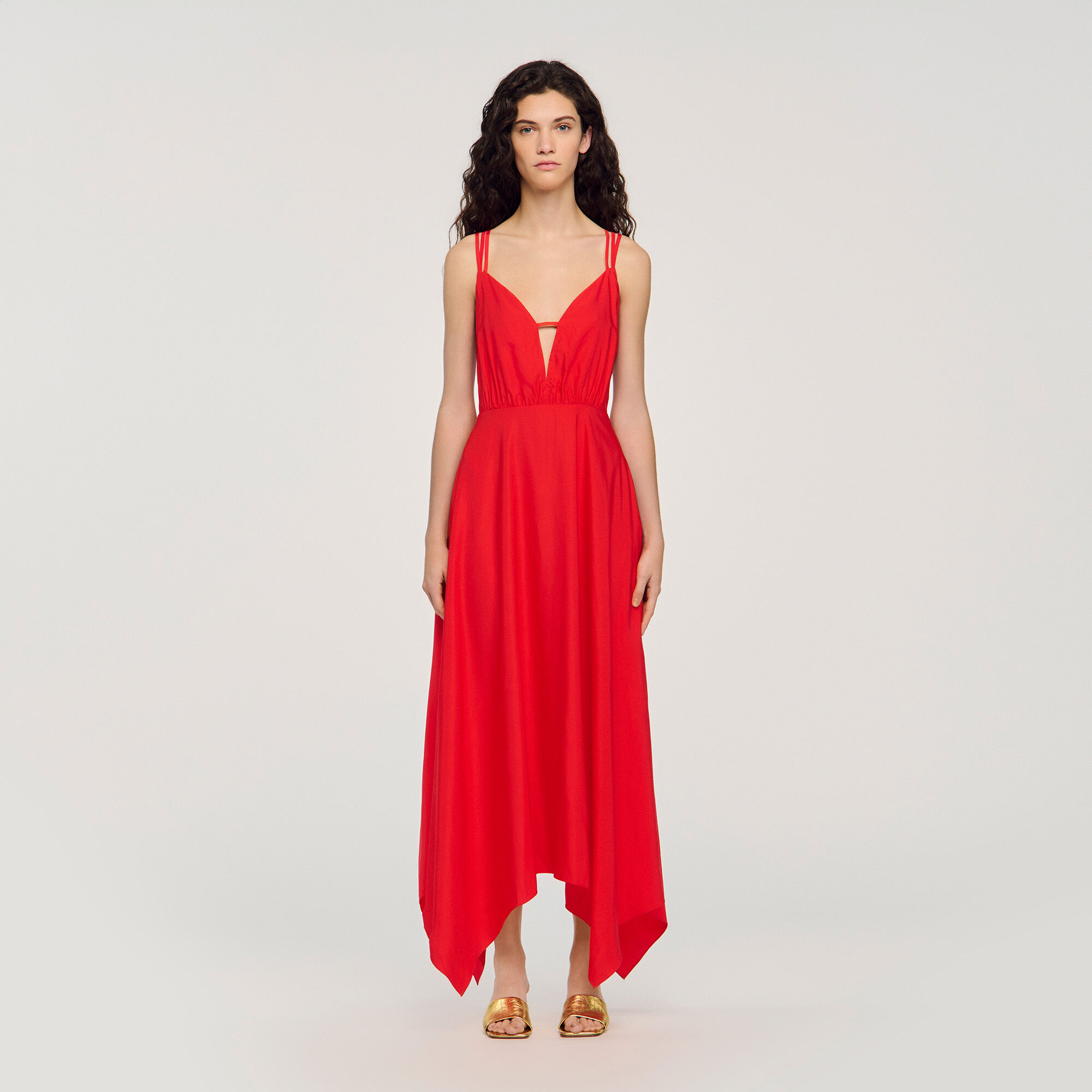 Asymmetric maxi dress