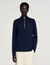 Wool jumper with zip collar