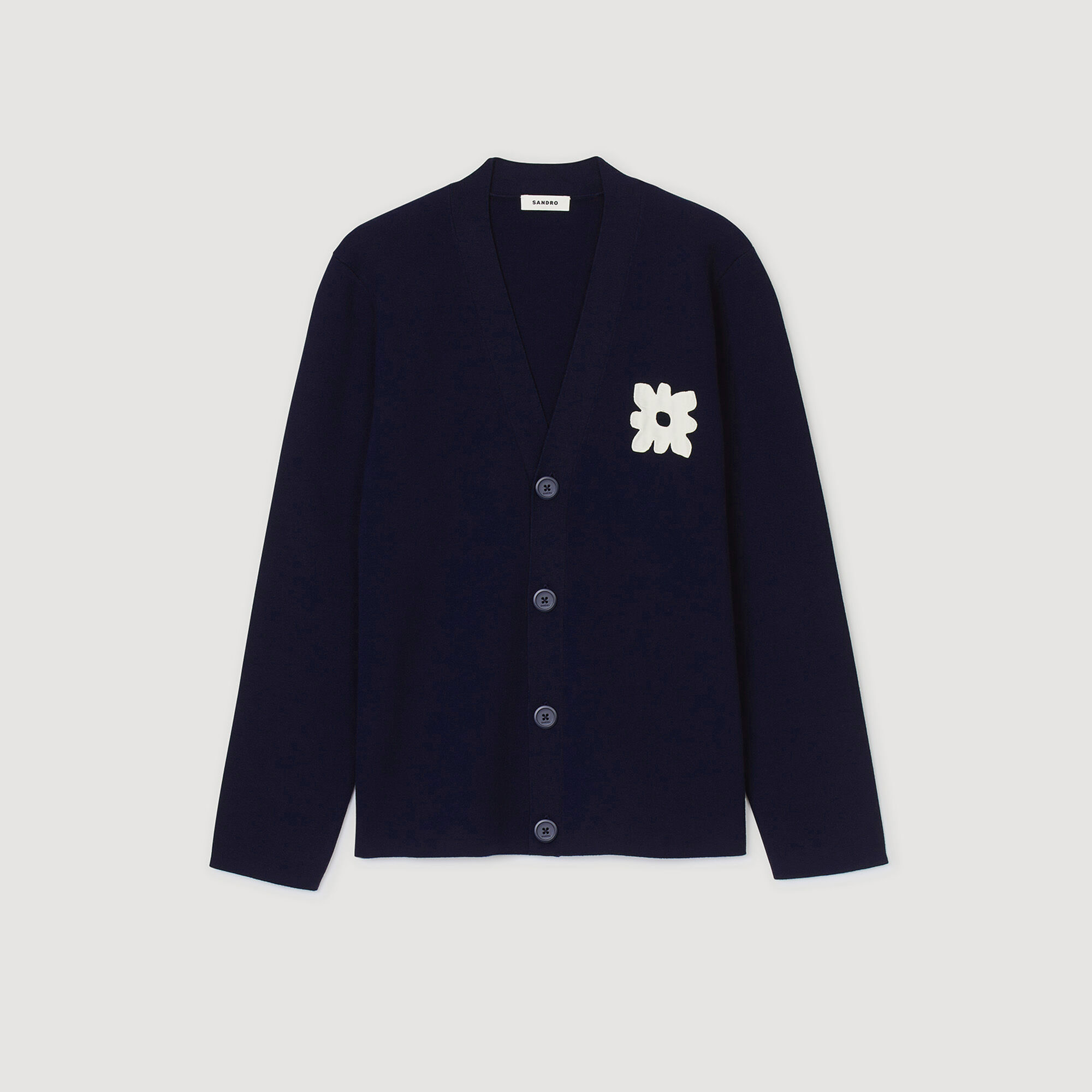 Cardigan with flower detail