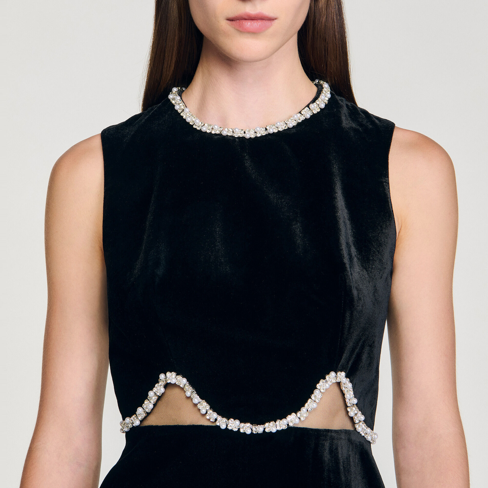 Short velvet dress with cutouts - Women | Sandro