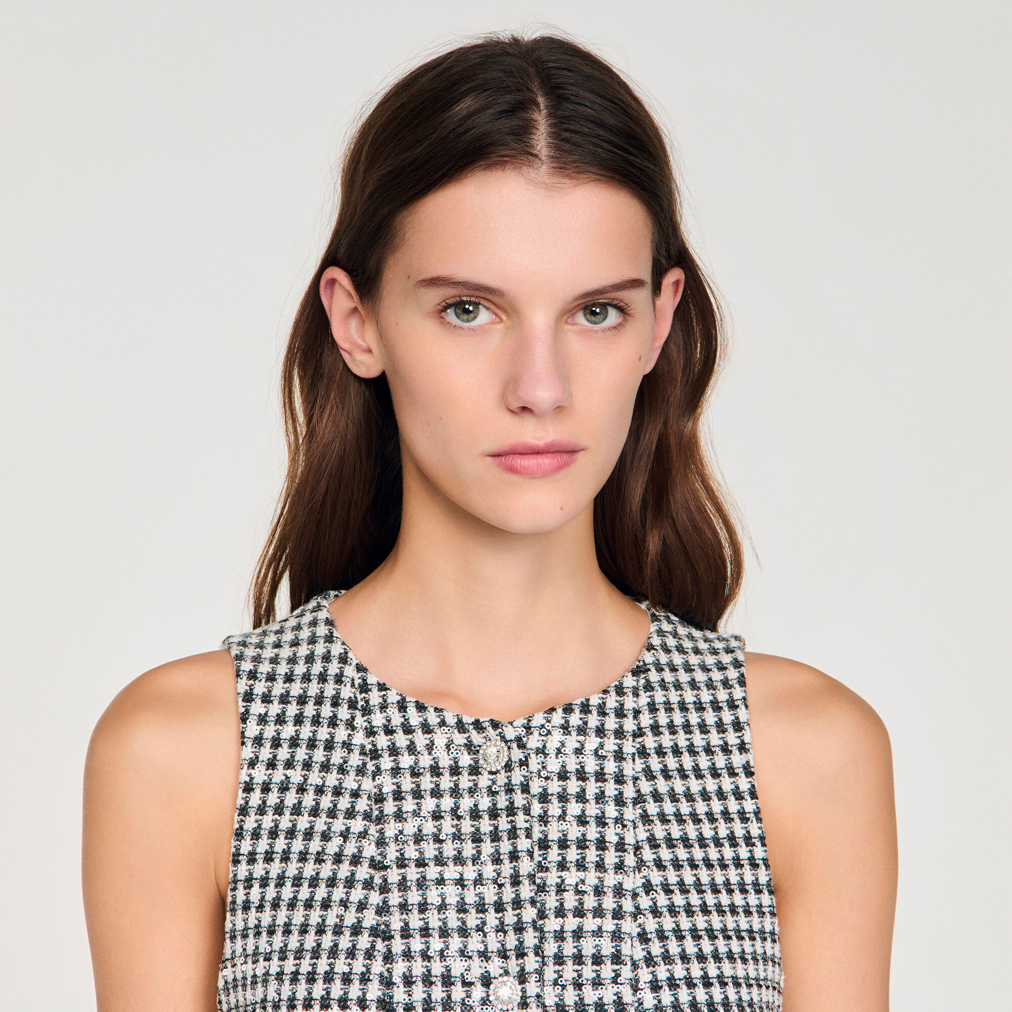 Tweed and sequin short dress