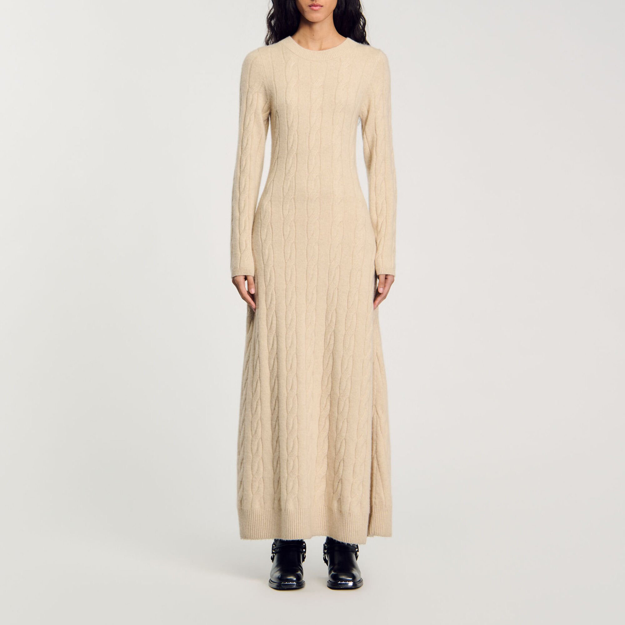 Cable knit maxi dress