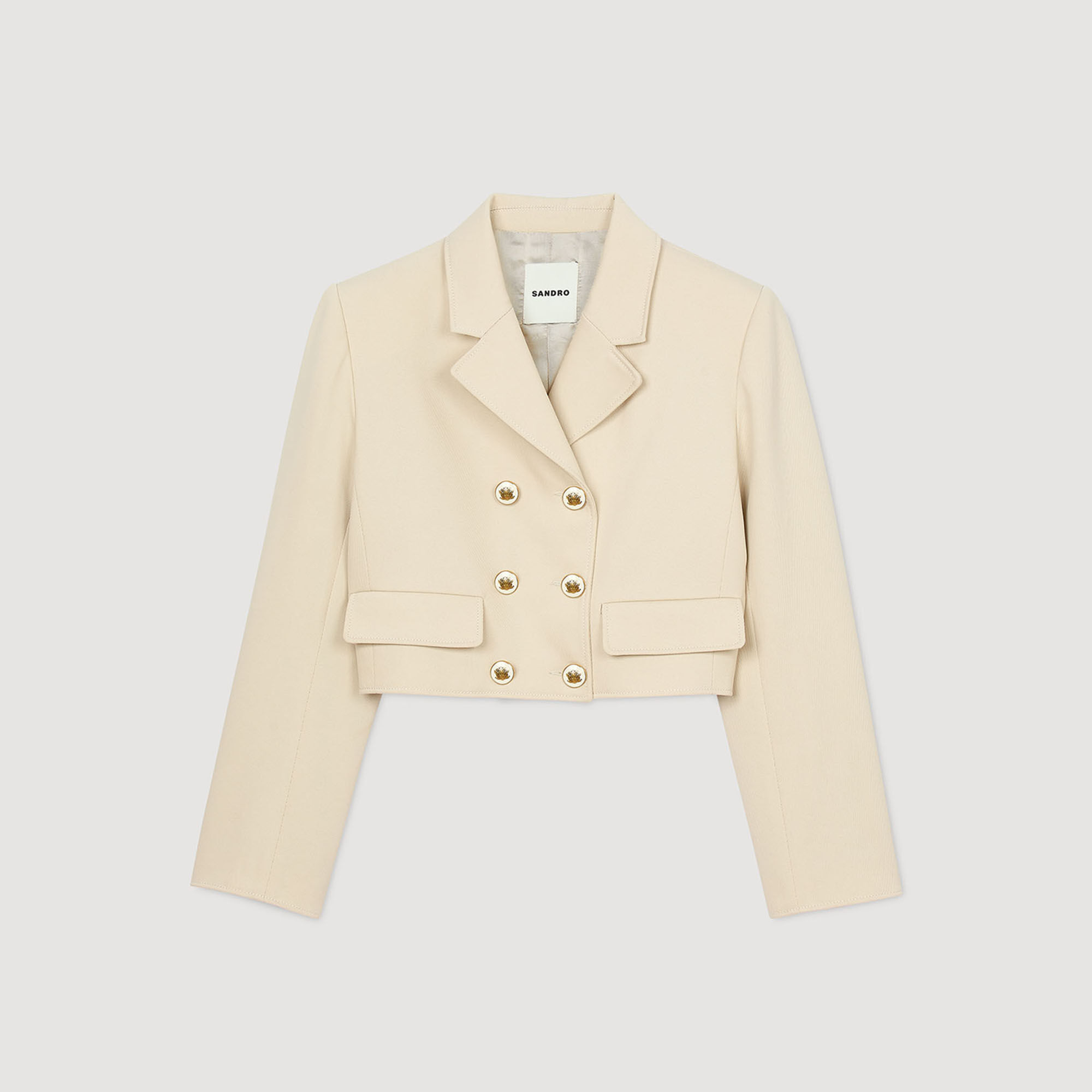 Cropped buttoned jacket